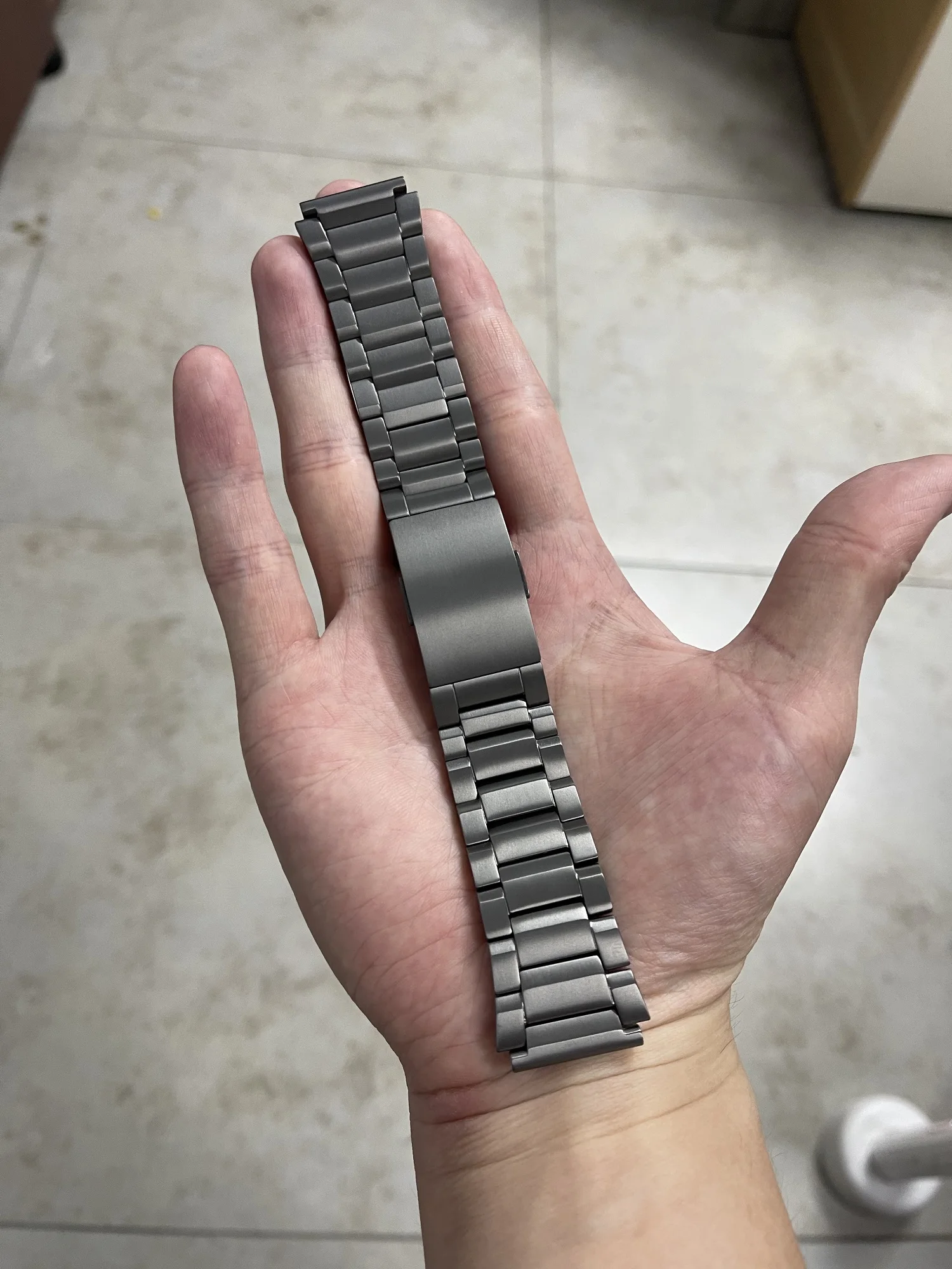 Premium Titanium Metal Watch Band Strap, Gray