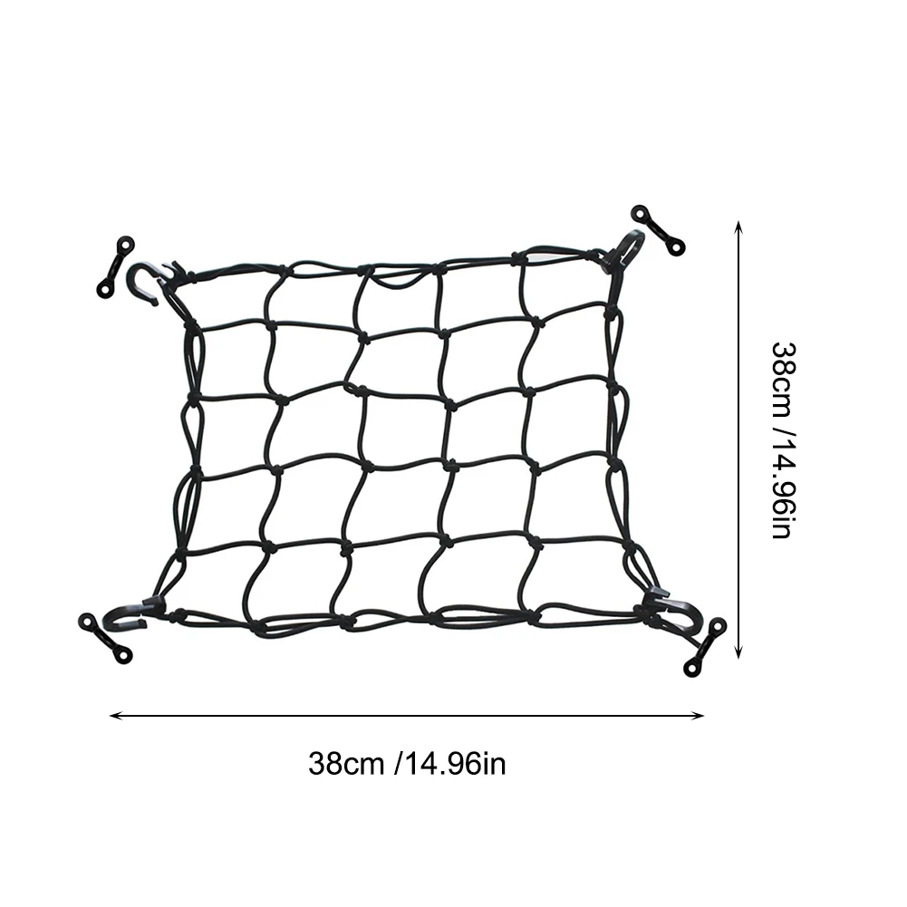 38x38cm kayak deck cargo net Buckle hook Heavy duty nylon luggage net bungee net Marine accessories