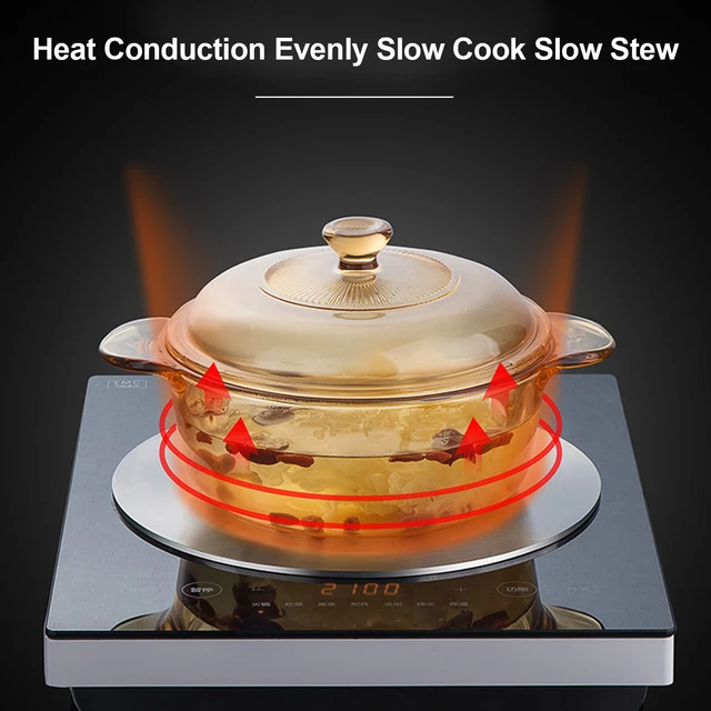 Plaque de Conduction Thermique pour Cuisinière à Induction, Diffuseur de  Chaleur en Acier Inoxydable, Accessoire Protecteur - AliExpress