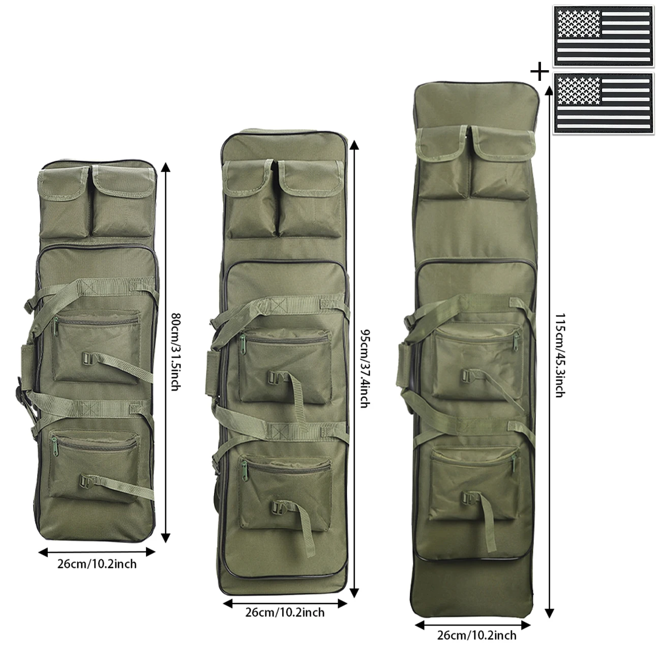 Zaino multifunzionale per attrezzatura da caccia all'aperto, borsa portaoggetti, spallacci regolabili, tasche multiple. - immagine 5