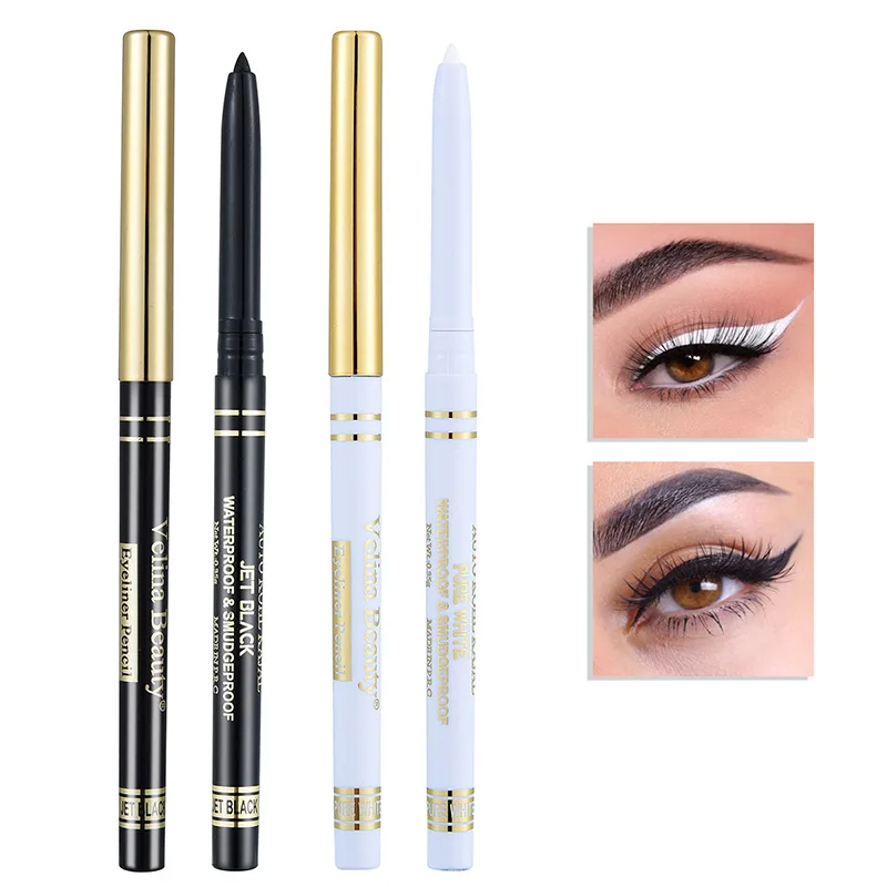 

Black White smooth color waterproof oil-proof non-smudging long-lasting precise painting eyeliner glue lying silkworm pen