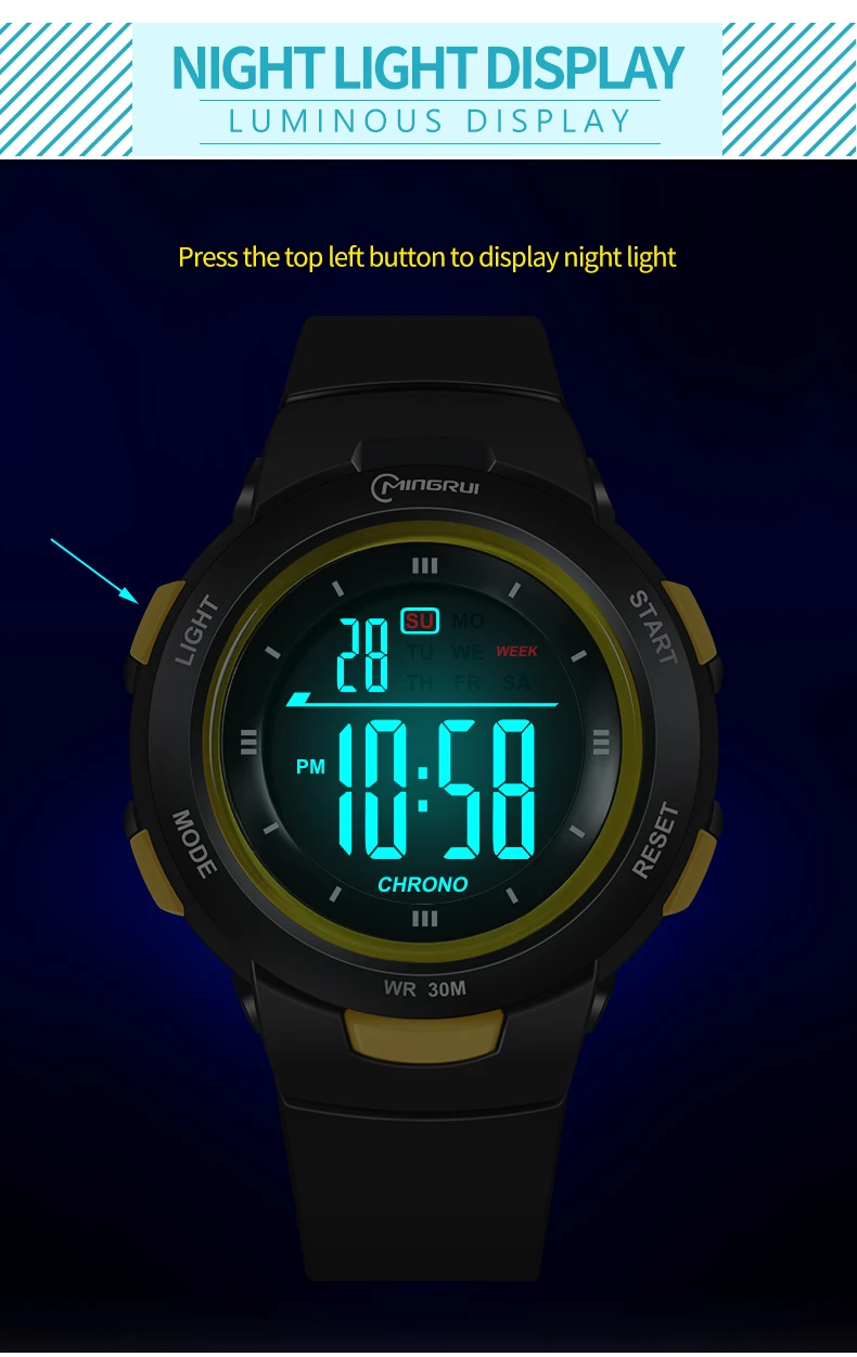 Kids Sport Watches 50M Waterproof Purple Silicone Electronic Wristwatch Digital Children Watch For Boys Girls Gift Sc484949d2e854280922832fff35e867dM