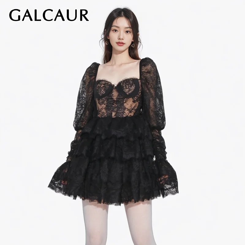 

Платье женское однотонное с оборками, квадратным вырезом и открытой спиной