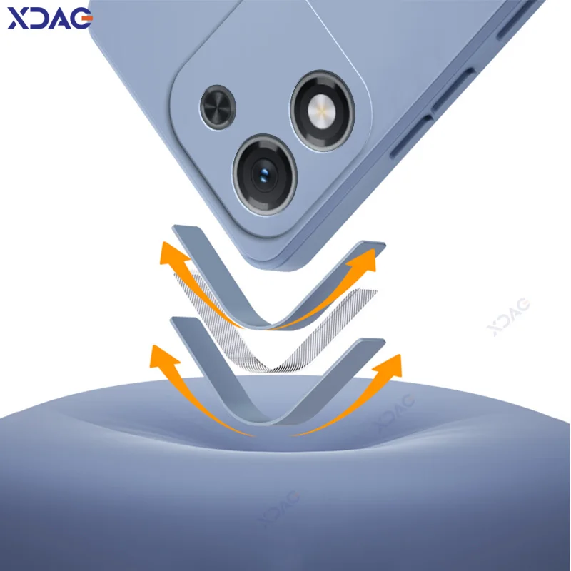 Luxury Dual Layer Lens Protection Cellphone Case - Soft Silicone Waterproof Armor