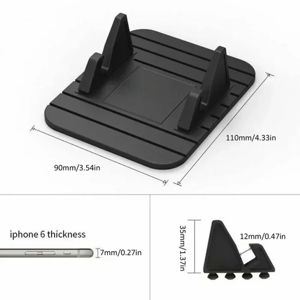 Universal Anti-Slip Silicone Dashboard Mount for Smartphones and GPS Devices
