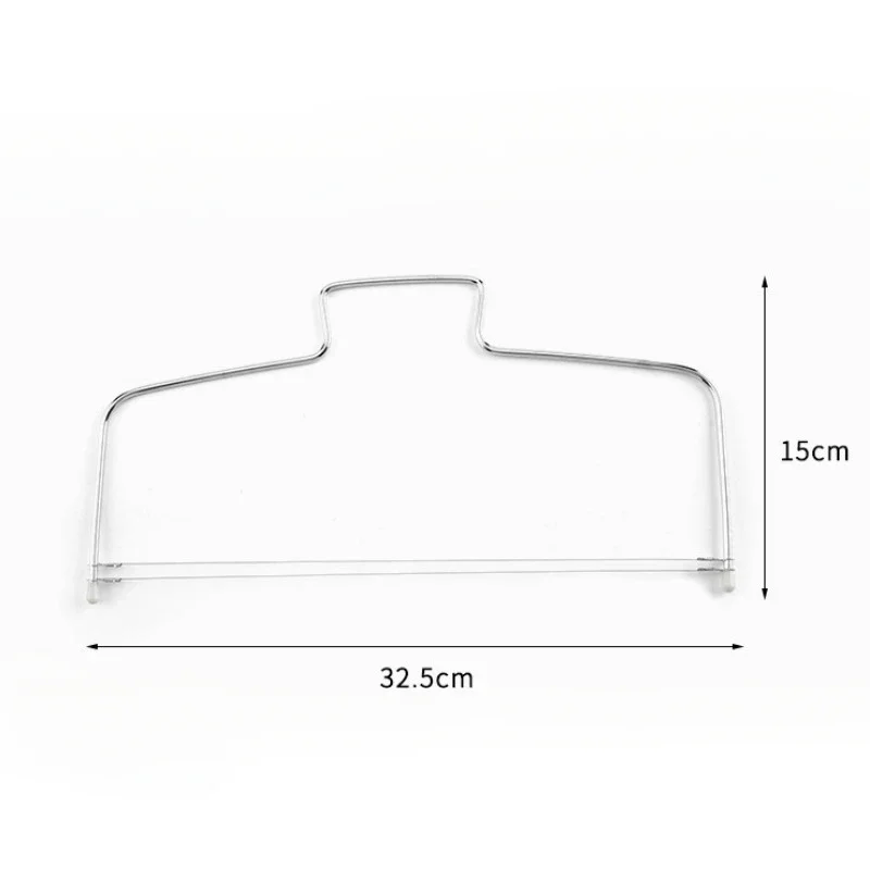 Double Line Cake Slicing Mold Adjustable Stainless Steel Wire Cake Cut Saw Washable Cake Cutter Leveler Safe for Baking Supplies