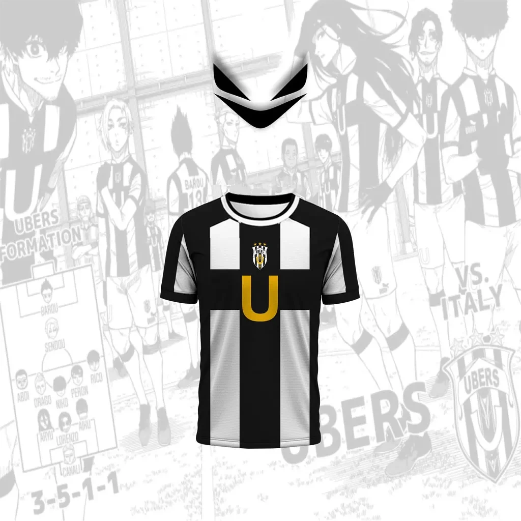 Summer 3D printing Futsal & Football Motif VL Replika Anime Ubers Blue Lock Full Print Cosplay T-shirt Kids Adults Tops Clothing 3