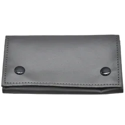 Premium PU Leather Tobacco Pouch and Cigarette Holder Wallet (Gray)