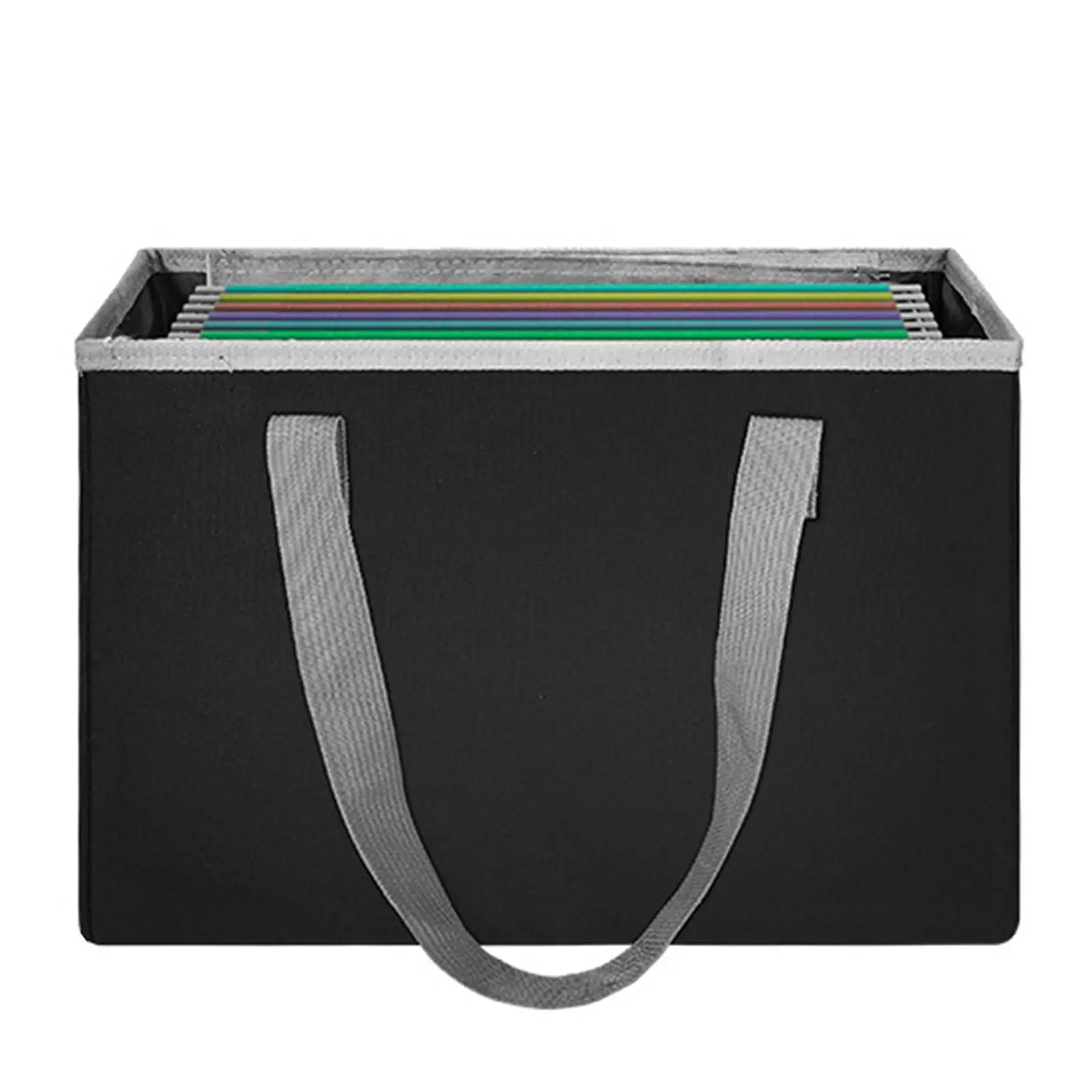 Folder Storage Bag Hanging Filing Box Large Capacity Desktop File Organizer Box Document Storage Organizer for Cabinet Papers