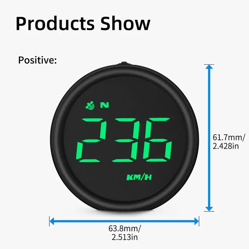 GPS ӵ ڵ HUD ӵ  Ÿ  ÷, HD  MPH KM/H  Ƿ  溸, USB 
