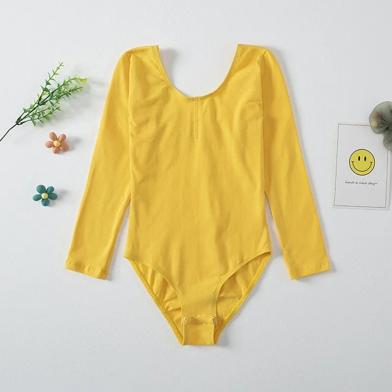 Kids Cotton Ballet Dance Leotard 8 Color Long Sleeve for girls Ballet tights Girl Teenage Ballet Gymnastic ballet leotard dance leotard girls dance costumes