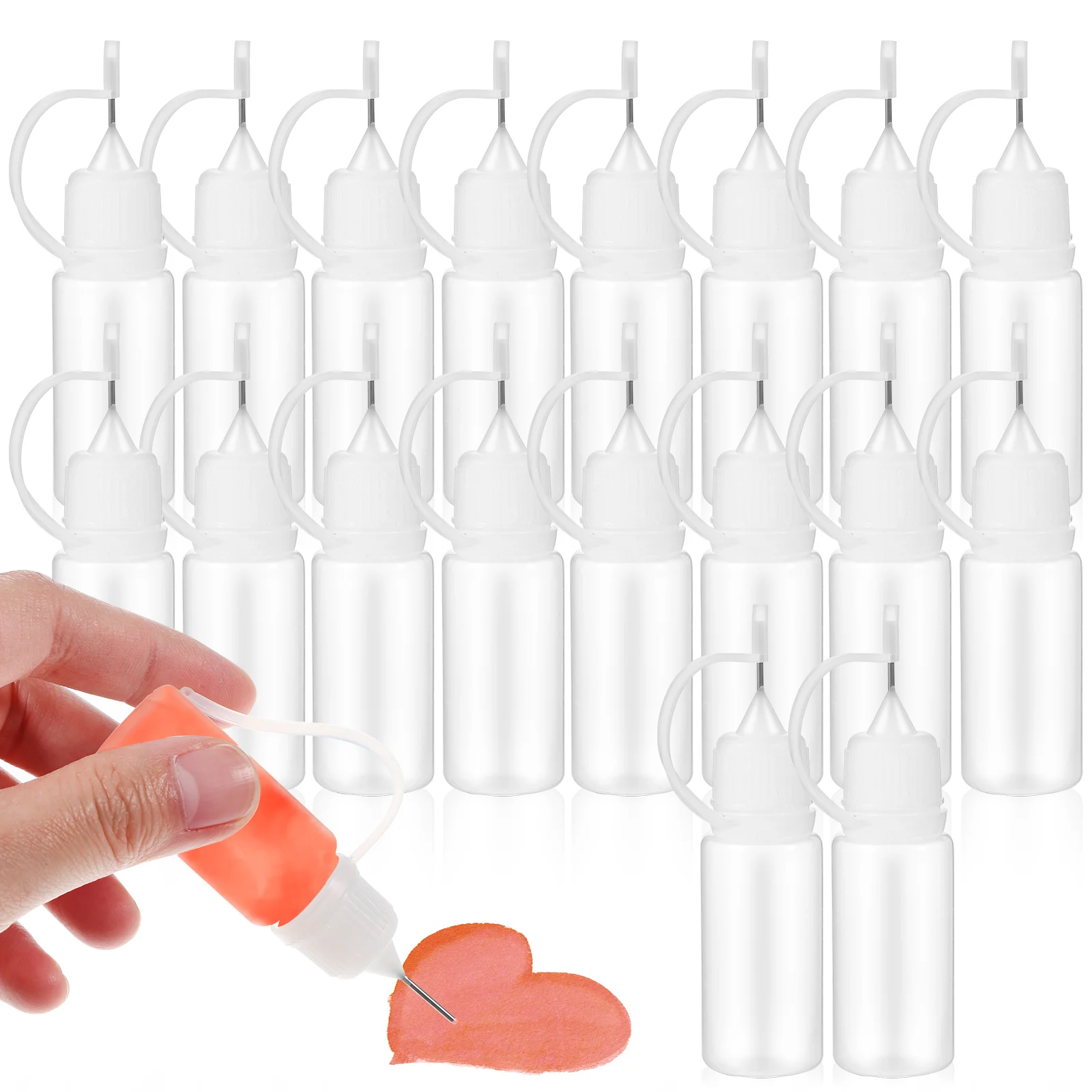 

20 Pcs Plastic Containers Bottle Needle Tip Applicator Dispenser Bottles Precision Filling Empty Glue Gluing Projects