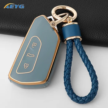 Car Key Case Cover For VW Volkswagen Golf 8 MK8 ID.3 ID.4 Cupra Skoda Octavia A8 SEAT Leon MK4 2020 2021 Formentor Tarraco