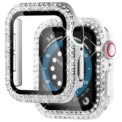 Luxury Bling Diamond Bumper Fashion Protective Watch Cover - 45mm (Silver)