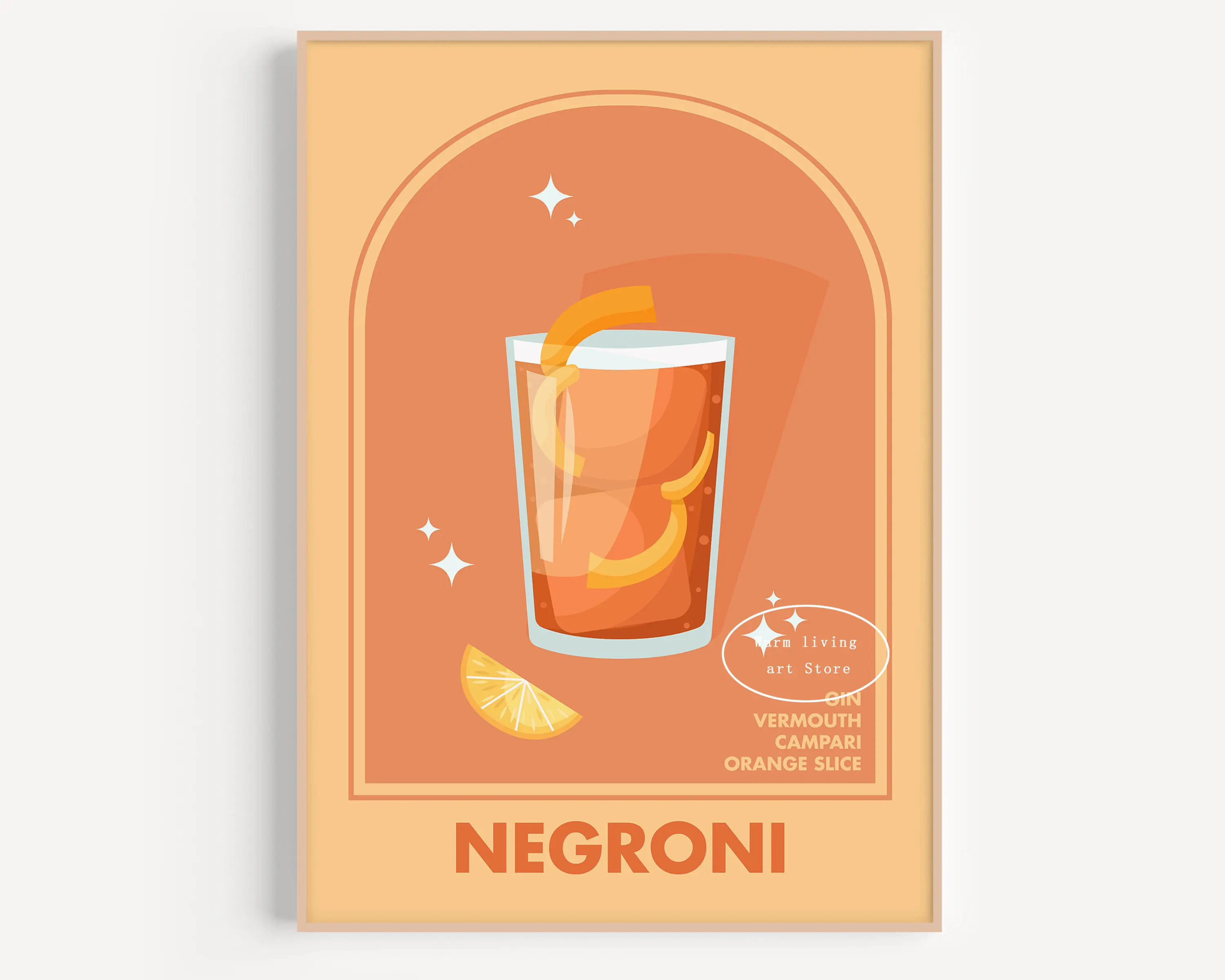thumbnail image 1 of Cocktail Juice Aperol Spritz Posters and Print Drink Negroni Martini Gin & Tonic Espresso Canvas Painting Kitchen Home Decor, 1 of 5