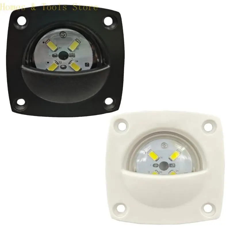 산책로 및 갑판에 적합한 밝은 4 LED 조명이있는 보트 용 H4GE 실용적인 LED 통로 조명 플라스틱 용기 램프
