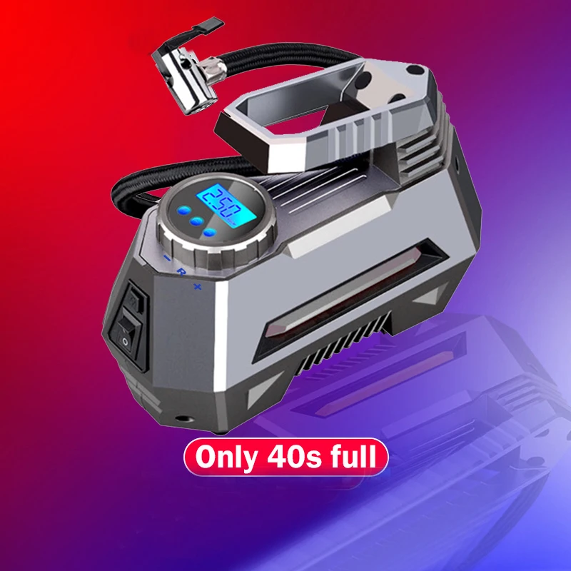 Gonfleur De Pneu DC 12 V Gonfleur De Pneu De Voiture Numérique Pompe De Compresseur Dair Portative P