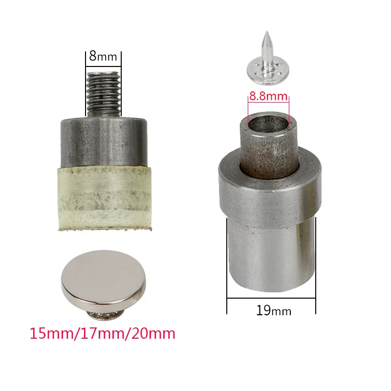 Description Picture 3 of itemSteel Jeans Button Dies For Hand Punch Press Machine Install Jeans Button For Clothes Jeans Coat Leathercraft Sewing Accessorie