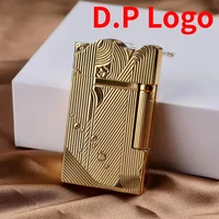Gold Sleep Mermaid Pattern Vintage Lighter Cigarette Smoking Gas Lighters Classic Sound Metal Lighters Fire Men Collection 1