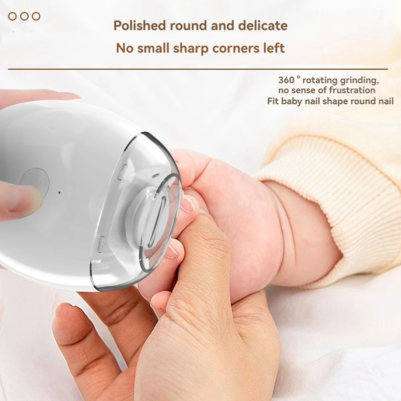 New Fashionable Baby Electric Nail Polisher Children's Nail Clipper USB Charging Clipper Anti Splash Home