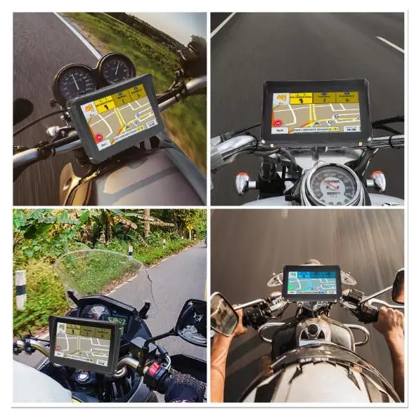 7 Inch Motorcycle GPS Navigation 8GB 256MB Ultra Bright Rain-Resistant Voice GPS Navigation Cars Wince 6.0 System