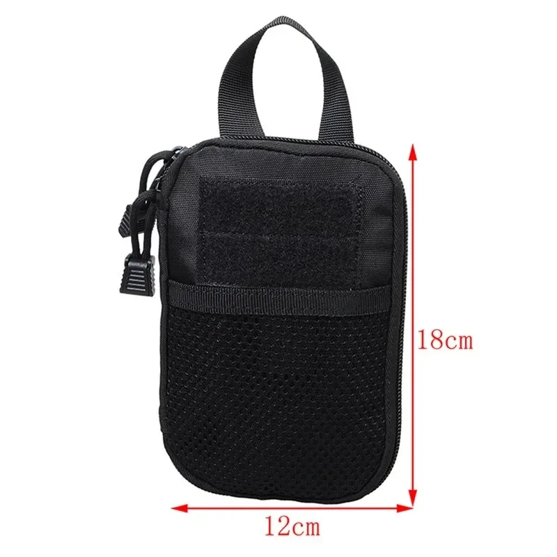 소형 MOLLE EDC 파우치 전술 허리 가방 구급상자 휴대폰 케이스 홀더 야외 사냥 하이킹 수납 파우치