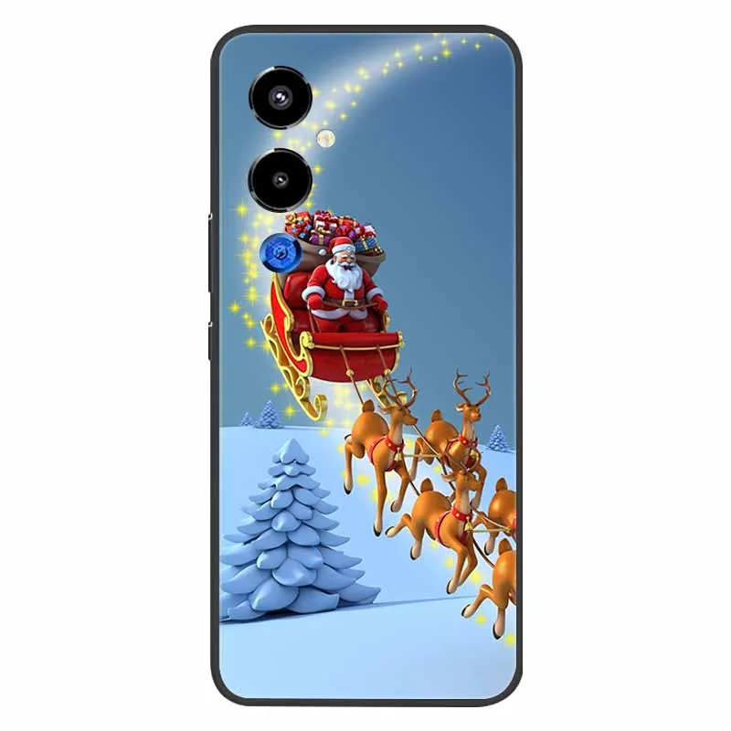 Christmas Silicone Soft TPU Phone Case - Festive Holiday Gift Cover