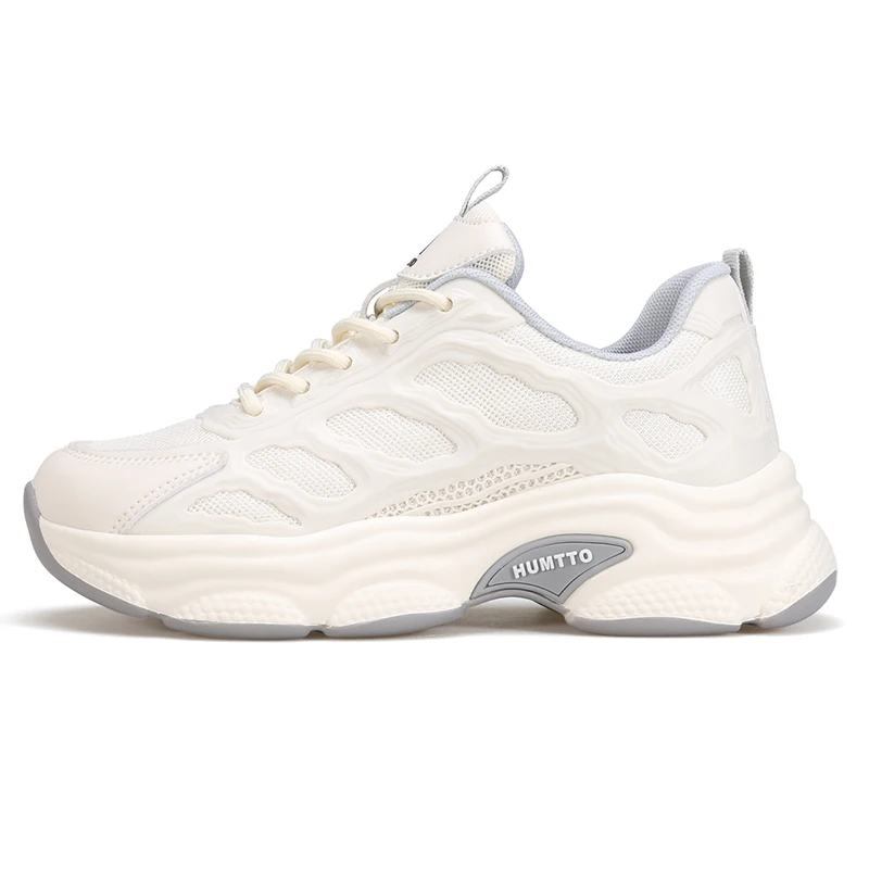 HUMTTO Running Shoes for Women Flat Ladies Platform Sneakers Woman Luxury Designer Fashion Casual Winter White Pink Womens Shoes