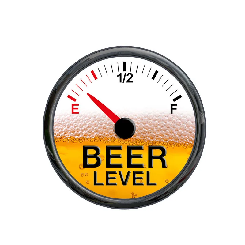 

M517# Funny Beer Level Meter Gauge Decal PVC Car Sticker Waterproof Vinyl Decal Car Accessories Decor Pegatinas Para Coches