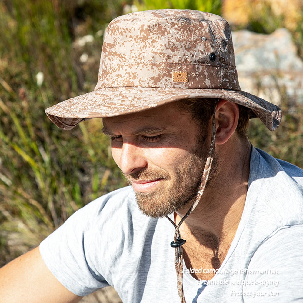 Naturehike Fishing Hat Strong fabric UPF 50 Waterproof Anti UV Sun Protection Big edge Detachable Breathable Outdoor Men Hiking
