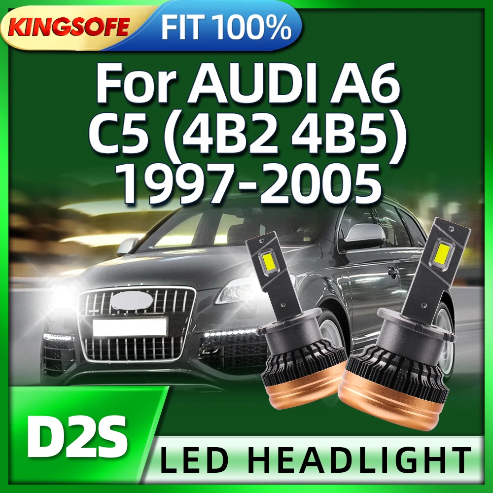 

Roadsun 1pair 130W D2S LED Car Headlight Bulbs Auto Lights For AUDI A6 C5 4B2 4B5 1997 1998 1999 2000 2001 2002 2003 2004 2005