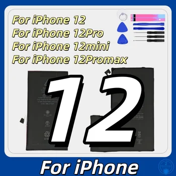 Batteria per telefono di alta qualità 100% nuova per iPhone 12 mini, 12 Pro, 12 Pro Max, PM, sostitutiva + strumenti gratuiti