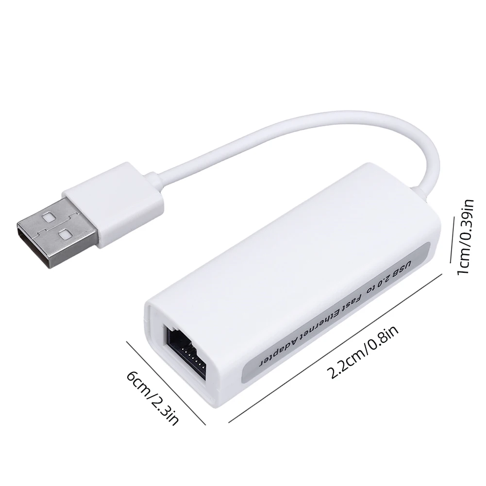 Wired LAN Adapter 100Mbps Network Card Support Windows XP/7/Vista Linux Anti-interference for Macbook Wii Tablet