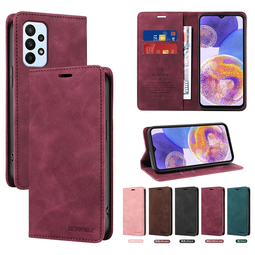 RFID Blocking Magnetic Leather Phone Case