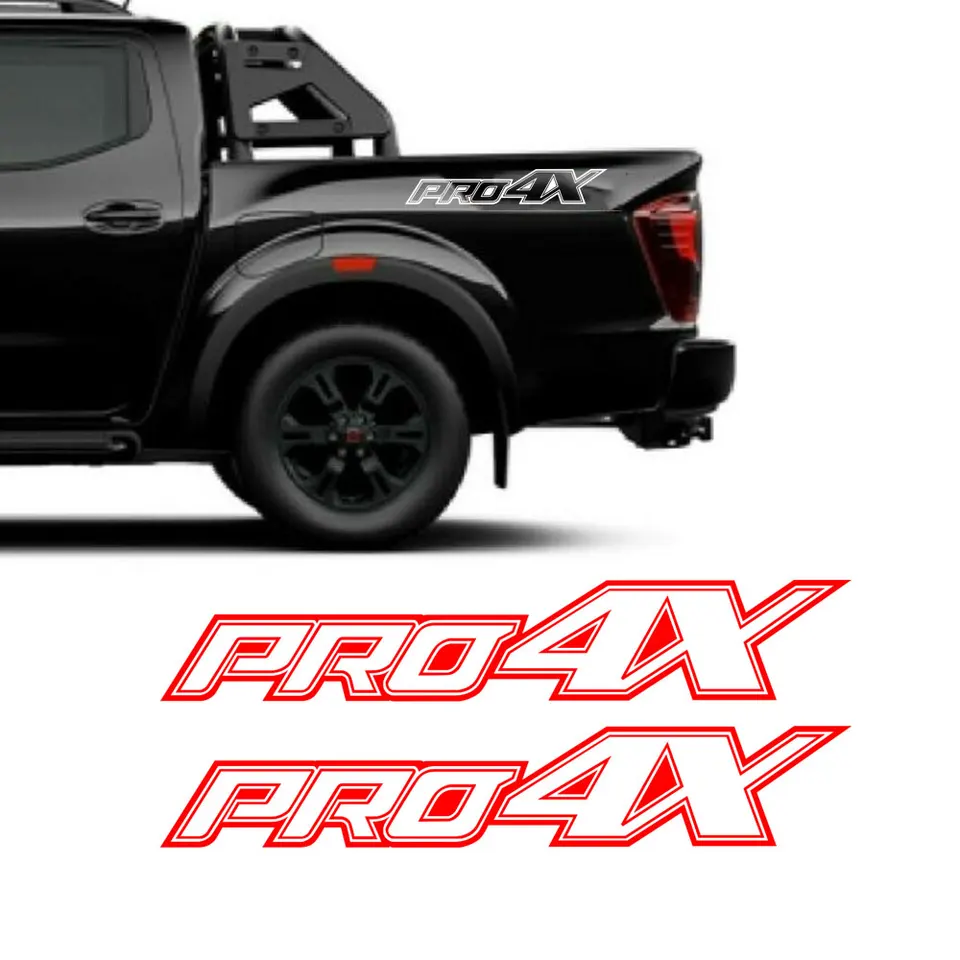 Nissan Titan PRO-4X Premium Vinyl Decals - 2-Pack, 18" X 2.75", Glossy Multicolor