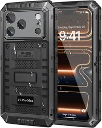 Ultimate Waterproof Military Metal Case with Built - in Screen Protector - Heavy Duty Shockproof Full Body Rugged Cover - iPhone 17 Pro Max (Black)
