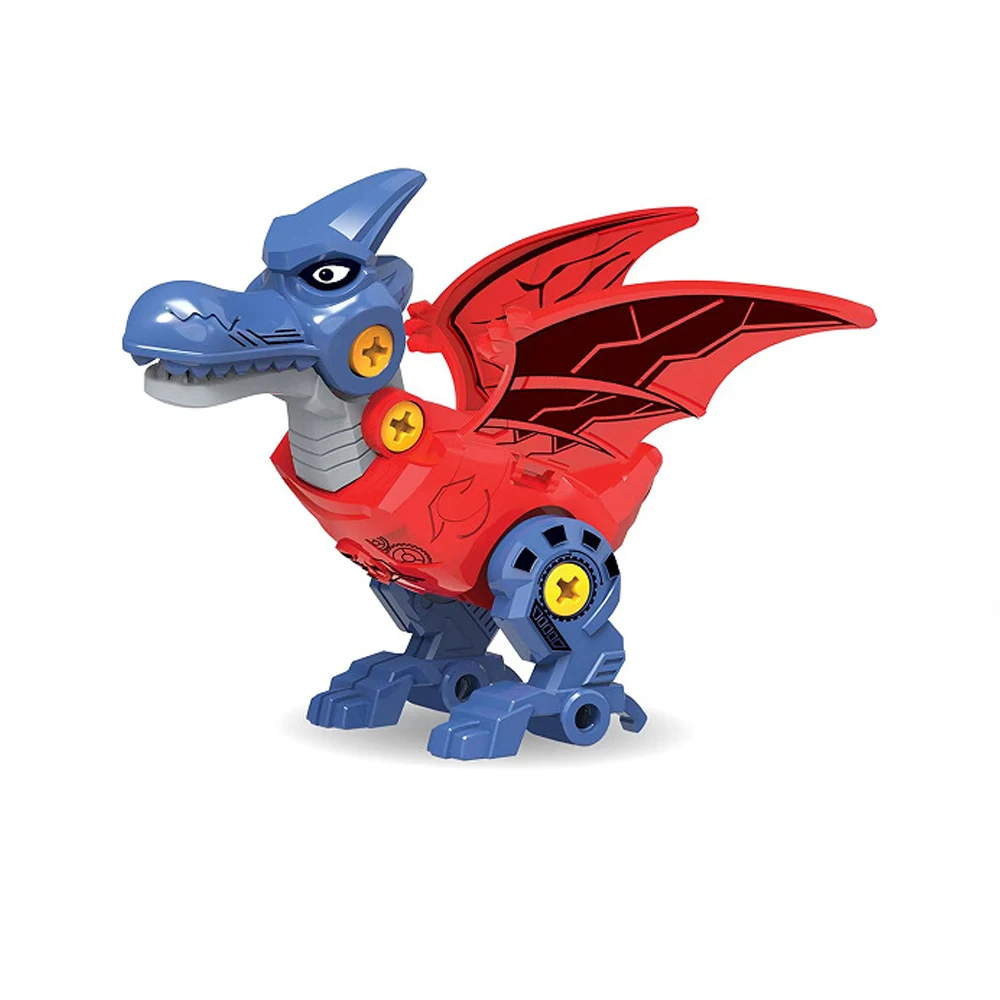 5 IN 1 Children Assembly Dinosaur Transformation Dino Robot Constructor Screw DIY Set Blocks Disassembly Screwdriver Model Toys