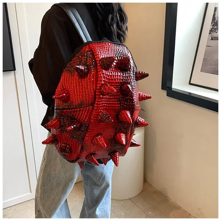 European and American new hedgehog backpack men's and women's large-capacity student schoolbags go out for travel portable