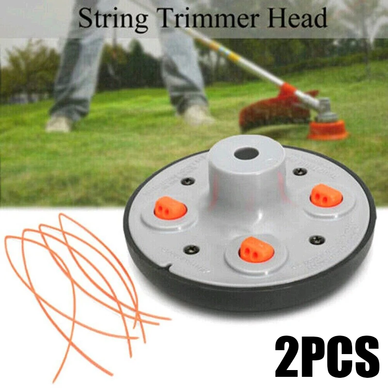 

Garden Trimmer Head 2pcs Universal Strimmer line Gas Brush Cutter Cutting Replacement Parts Outdoor Convenient