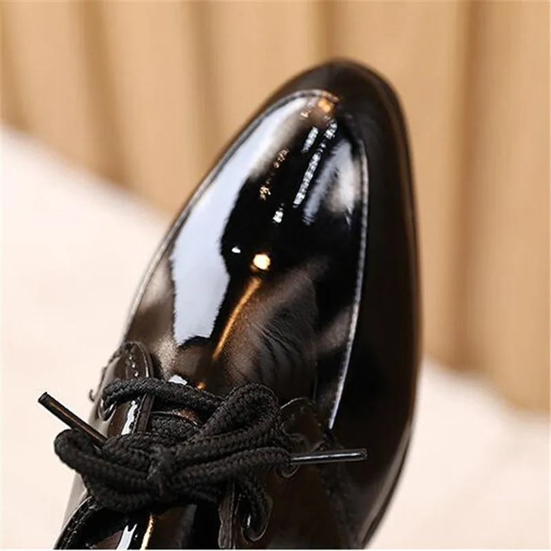 Boys Performance Shoes Solid Color Kids Leather Shoes Fashion Boys Dress size 21-36