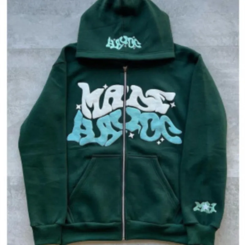 New Man Hoodie Y2K Men and Women Zip Up Sweatshirts Letter