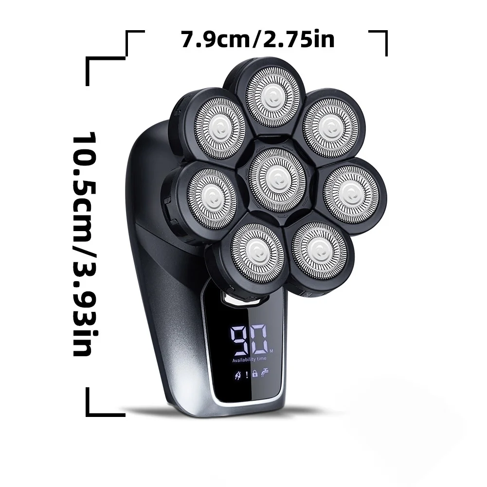 ماكينة حلاقة كهربائية 6 في 1 للرجال الأصلع 7 شفرات...