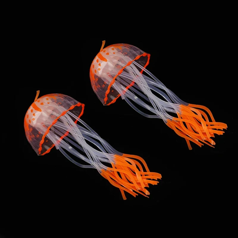Silicone Decorative Jellyfish Artificial Glowing Jellyfish for Fish Tank Decor Luminous Aquarium Underwater Decor Ocean Theme fish tank ornaments fish tank decorations aquarium ornaments mini landscape ornaments