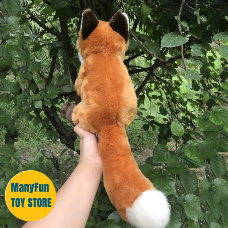 Realistic Red Fox High Fidelity Cute Plushie Vulpe Plush Toys Lifelike Animals Simulation Stuffed Doll Kawai Toy Gifts For Kids 6
