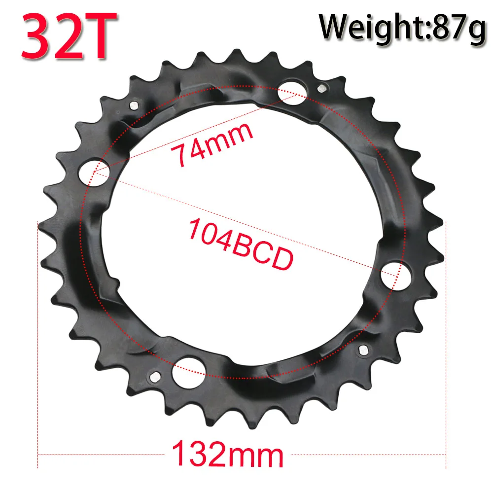 64/104 BCD MTB Chainring 3*9S 9 speed 22T 32T 44T Bicycle
