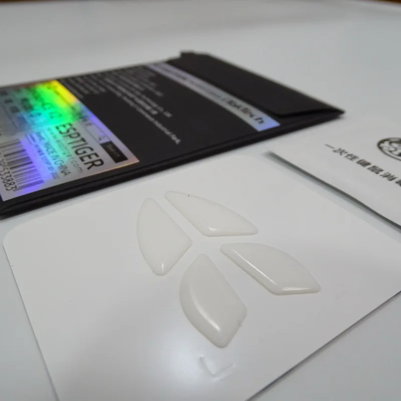 1 팩 Esports Tiger ICE V2 버전 마우스 스케이트 영광스러운 모델 O 화이트 글라이드 커브 에지 용 마우스 피트