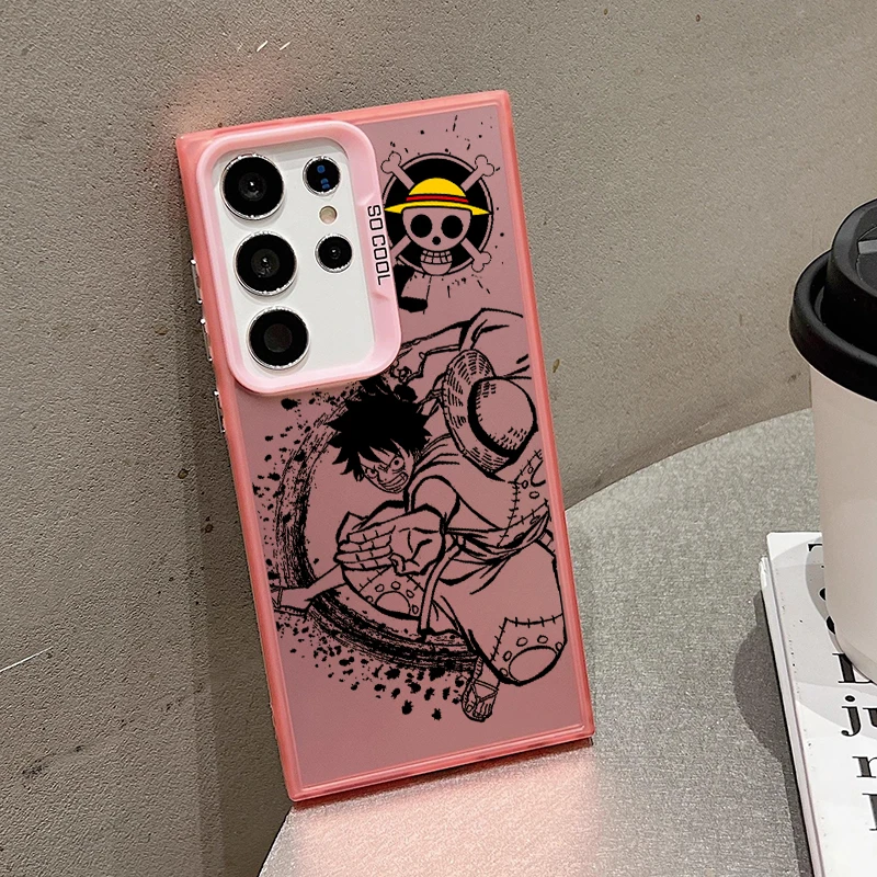 Cartoon O-One Pezzi Per Samsung Galaxy S24 S23 S22 S21 S20 Fe Ultra Plus Lite 5G Custodia Per Telefono Argento Colorato Moda