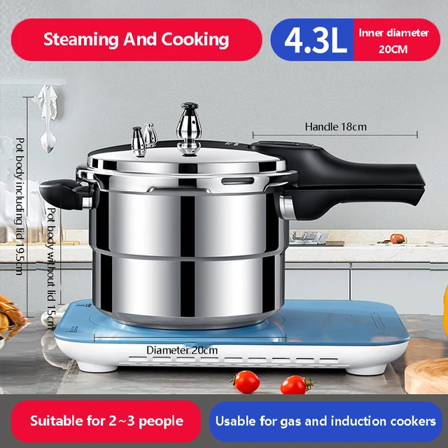 7L/11L Professional Pressure Cooker Heavy-Duty Aluminum Explosion-Proof Cooking Pots for Gas Cooker Pot 2