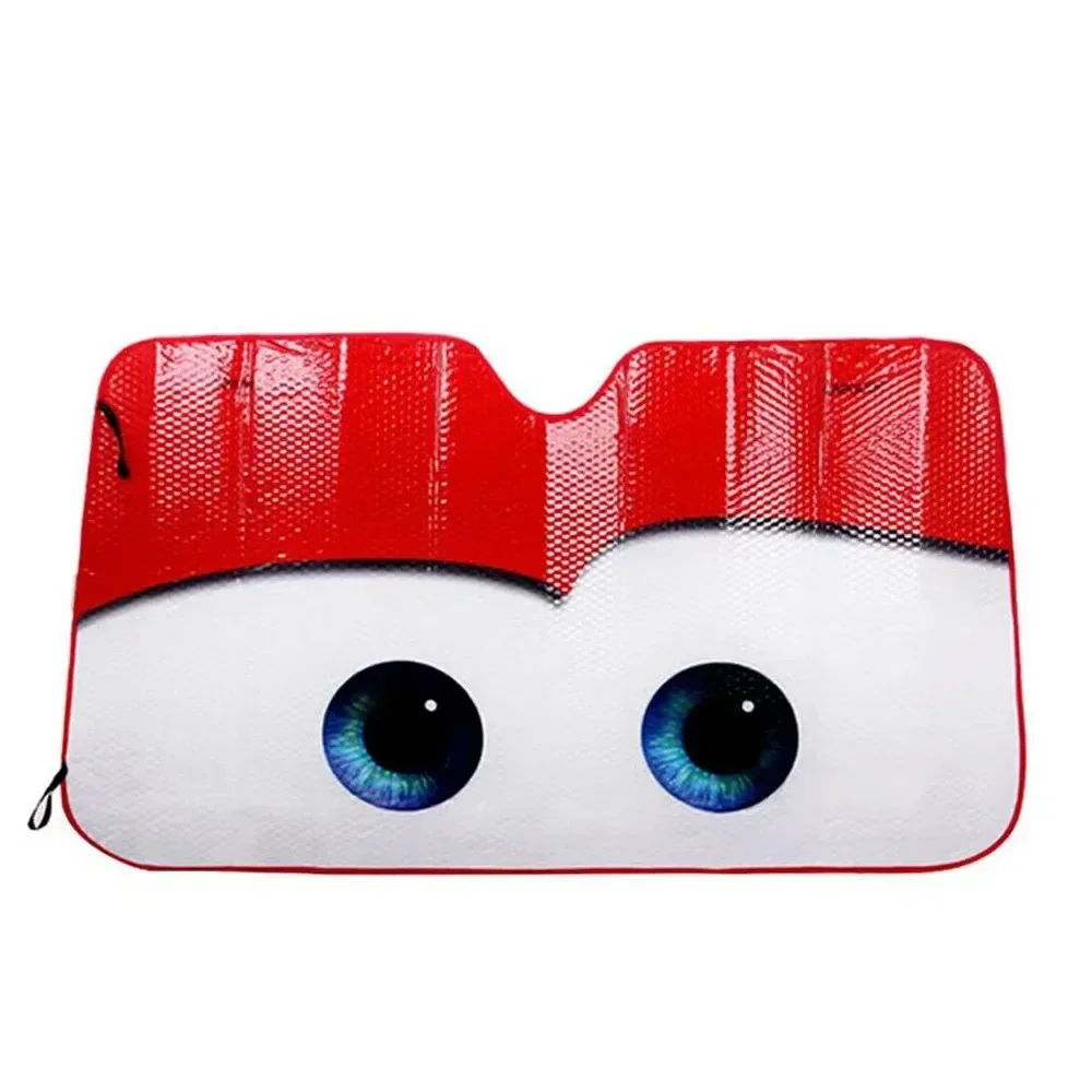 Car Front Seat Heat Dissipation Sunshade Interesting Eyes Windshield Sunshade Car Window Cover Sun Shade Cute Auto Accessories