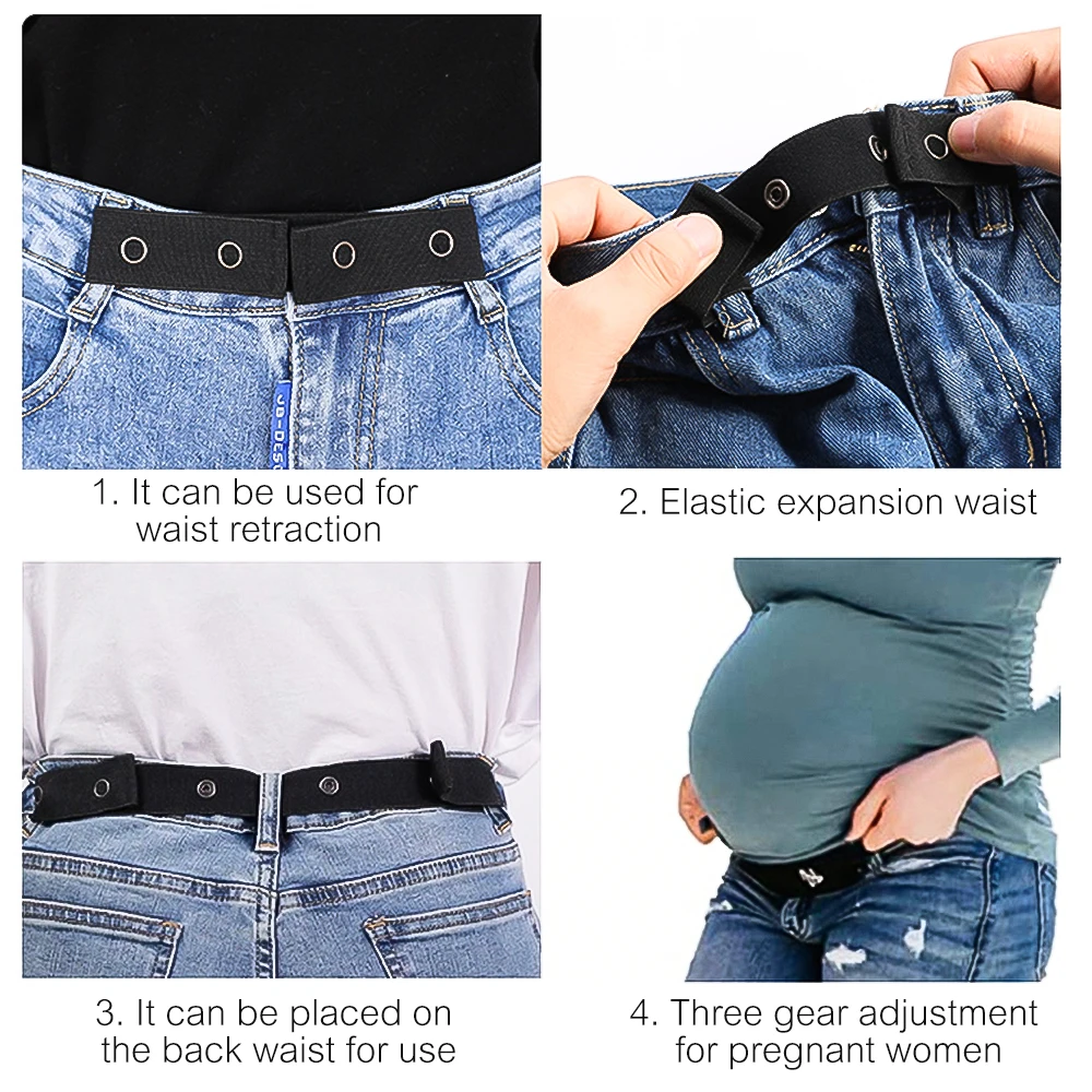 1 paquet unisexe élastique jean taille Extender fort réglable